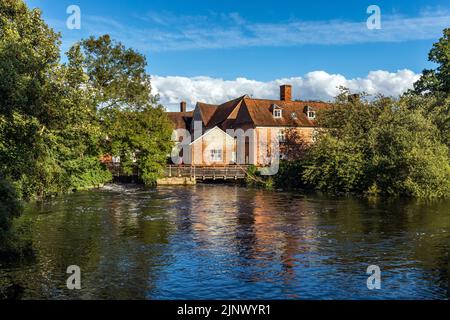 Flatford Mill ; Suffolk ; Royaume-Uni Banque D'Images