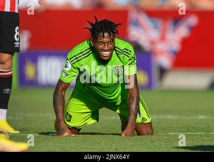 13 août 2022 - Brentford v Manchester United - Premier League - Gtech Community Stadium Fred de Manchester United lors du match de la Premier League au Gtech Community Stadium, Londres. Image : Mark pain / Alamy Live News Banque D'Images