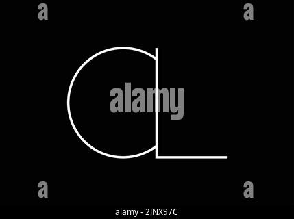 Initiales lettres de l'alphabet CL ou C L logo monogramme Illustration de Vecteur