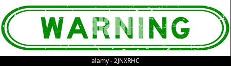 Grunge vert mot d'avertissement caoutchouc joint tampon sur fond blanc Illustration de Vecteur
