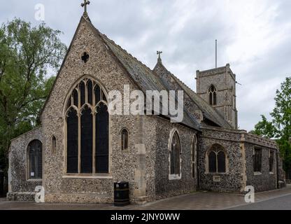 Eglise St Cuthbert, King Street, Thetford, Norfolk, Angleterre, ROYAUME-UNI Banque D'Images