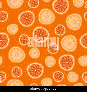 Motif sans couture avec fruits tropicaux, oranges, feuilles. Conception de robes, vêtements, tissus, papiers peints, combinaisons. Joli motif été avec des oranges Illustration de Vecteur