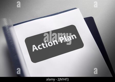 Titre du document page pour le plan d'action Banque D'Images