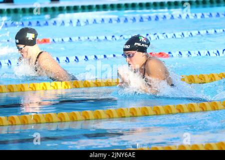 Rome, Latium, Italie. 13th août 2022. Au Foro Italico de Rome, troisième jour du Championnat aquatique européen. Sur cette photo: Benedetta Pilato.at Foro Italico de Rome, troisième jour du Championnat aquatique européen (Credit image: © Paolo Pizzi/Pacific Press via ZUMA Press Wire) Banque D'Images