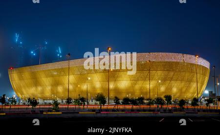 Le stade Lusail de 80 000 places - c'est ici que la finale de la coupe du monde de la FIFA Qatar 2022 sera mise en scène - Doha QATAR 10-07-2022-2021 Banque D'Images