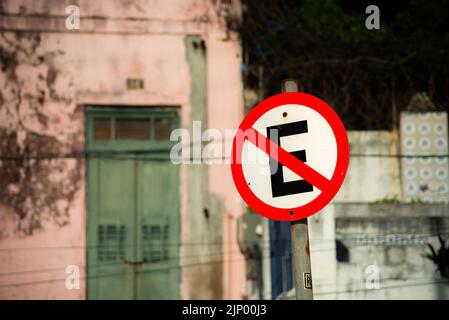 Aucun panneau de stationnement à cet emplacement. Salvador, Bahia, Brésil. Banque D'Images