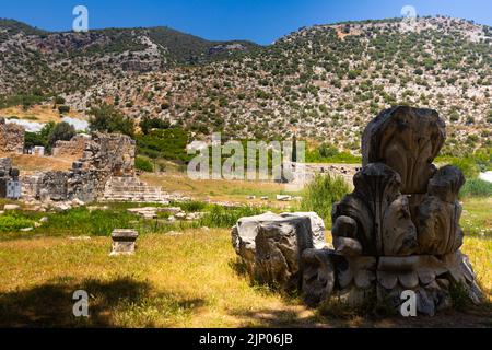 Ruines de Ptolemaion de Limyra, province d'Antalya, Turquie Banque D'Images