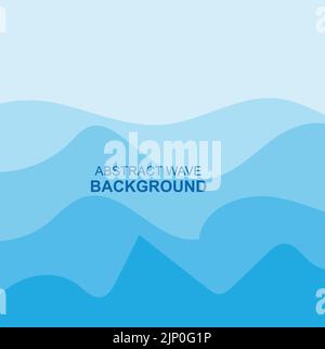 Ocean Waves Background logo Design, Vector Art Icons, dans des couleurs pastel Illustration de Vecteur