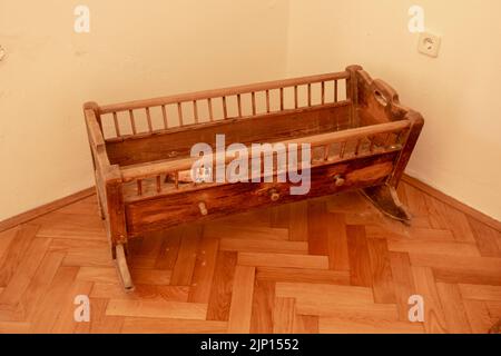 Donji Kraljevec, Croatie - 14 août 2022 : la maison où est né Rudolf Steiner. Lieu de naissance. Banque D'Images