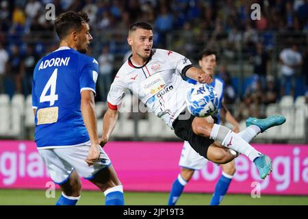 Stade Mario Rigamonti, Brescia, Italie, 14 août 2022, Simone Mazzocchi (FC Sudtirol) pendant Brescia Calcio vs FC Sudtirol - Italie football Serie Banque D'Images