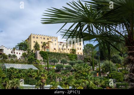 Les jardins de Merano du château de Trauttmansdorff - Un des jardins botaniques uniques situés à Merano, Tyrol du Sud, Italie du Nord - Banque D'Images