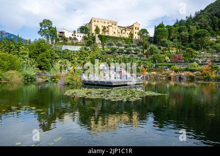 Les jardins de Merano du château de Trauttmansdorff - Un des jardins botaniques uniques situés à Merano, Tyrol du Sud, Italie du Nord - Banque D'Images
