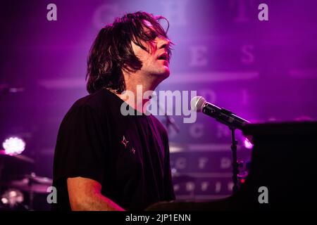 Copenhague, Danemark. 14th août 2022. Le groupe de rock indépendant américain Bright Eyes donne un concert à VEGA à Copenhague. Ici, le chanteur et musicien Conor Oberst est vu en direct sur scène. (Crédit photo : Gonzales photo/Alamy Live News Banque D'Images