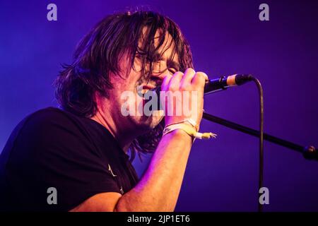 Copenhague, Danemark. 14th août 2022. Le groupe de rock indépendant américain Bright Eyes donne un concert à VEGA à Copenhague. Ici, le chanteur et musicien Conor Oberst est vu en direct sur scène. (Crédit photo : Gonzales photo/Alamy Live News Banque D'Images