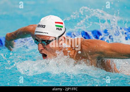 Rome, Italie. 15th août 2022. ROME, ITALIE - AOÛT 15: David Verraszto de Hongrie pendant le papillon masculin de 200m à l'Aquatics européen Roma 2022 au Stadio del Nuoto on 15 août 2022 à Rome, Italie (photo de Nikola Krstic/Orange Pictures) crédit: Orange pics BV/Alay Live News Banque D'Images