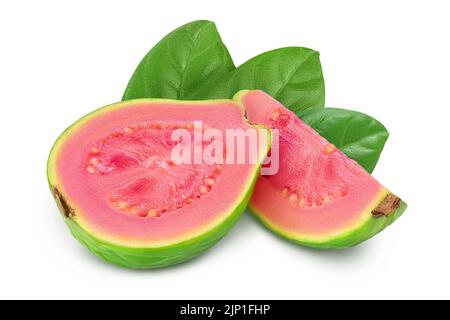 Fruit de goyave isolé sur fond blanc avec pleine profondeur de champ, Banque D'Images