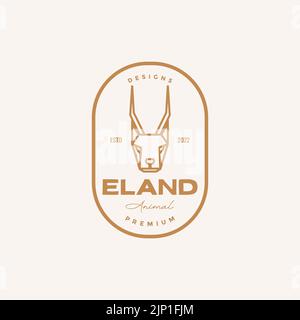 logo head eland line Illustration de Vecteur