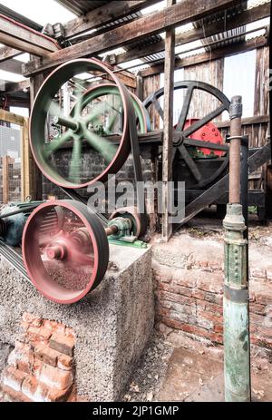 Moteur de travail pour la configuration du type d'âne de nodule à Lion Salt Works, Lion Salt Works Ollershaw Lane, Marston, Northwich, Cheshire CW9 6ES, Banque D'Images