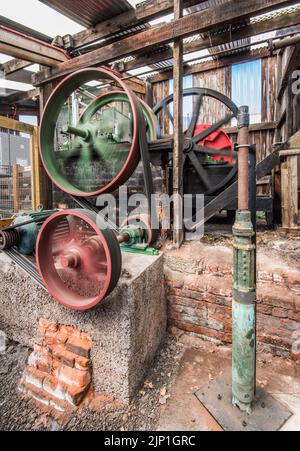 Moteur de travail pour la configuration du type d'âne de nodule à Lion Salt Works, Lion Salt Works Ollershaw Lane, Marston, Northwich, Cheshire CW9 6ES, Banque D'Images