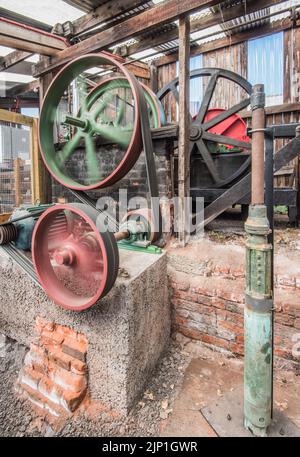 Moteur de travail pour la configuration du type d'âne de nodule à Lion Salt Works, Lion Salt Works Ollershaw Lane, Marston, Northwich, Cheshire CW9 6ES, Banque D'Images