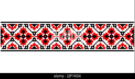 Décoration ethnique ukrainienne, motif sans couture. Illustration vectorielle. Motif d'ornement traditionnel slovène. Modèle biélorusse. Illustration de Vecteur