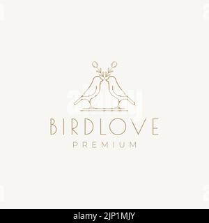 lits jumeaux dove avec logo fleurs Illustration de Vecteur