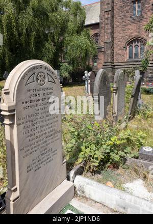 La tombe d'Eleanor Rigby dans un cimetière de Liverpool Banque D'Images