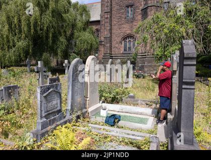 La tombe d'Eleanor Rigby dans un cimetière de Liverpool Banque D'Images