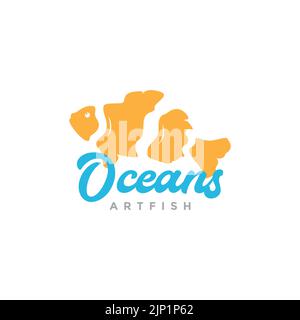 Logo Ocellaris clownfish Sea Illustration de Vecteur