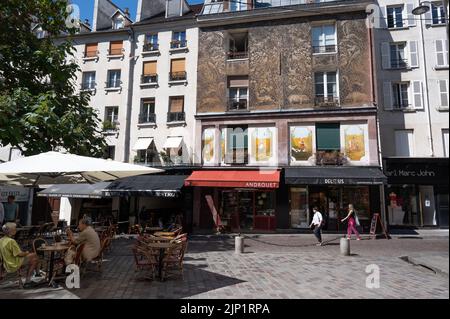 rue mouffetard, paris, france Banque D'Images