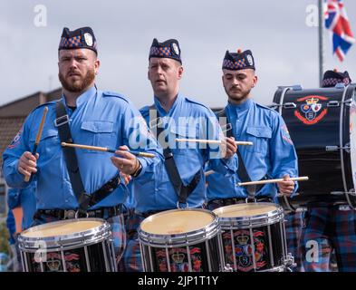 Ballymena, Royaume-Uni. 12 juillet 2022. Fierté du Maine Flute Band près de Ballee Estate. Banque D'Images