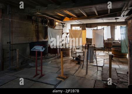 Intérieur de la buanderie Hancock Shaker Village Banque D'Images