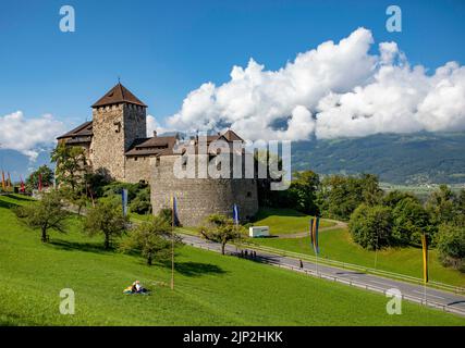 Vaduz, Liechtenstein. 15th août 2022. Le château de Vaduz, sur 15 août 2022, à la journée nationale du Liechtenstein crédit: Albert Nieboer/pays-Bas OUT/point de vue OUT/dpa/Alamy Live News Banque D'Images