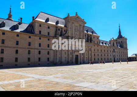 Monastère royal de l'Escorial. Immense palais à la périphérie de Madrid, ancienne résidence des rois d'Espagne et d'Europe. UNESCO. Banque D'Images