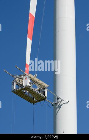 ALLEMAGNE, énergie éolienne, entretien de la pale de rotor de l ...