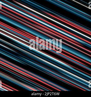 Rayures diagonales lignes lumineuses rayures fluo avec des lignes abstraites lumineuses et colorées de mouvement et de vitesse sur fond noir pour les papiers peints Banque D'Images