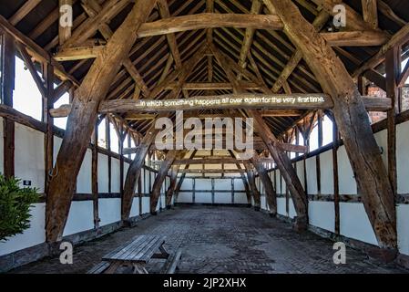 La Grange Cruck, Arley Hall et les jardins Northwich, Cheshire Banque D'Images