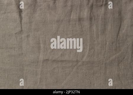 Arrière-plan abstrait de texture de tissu de lin. Toile de fond en toile de toile de lin naturel bio. Vue de dessus Banque D'Images