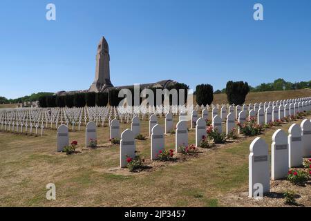 Pierres tombales des soldats musulmans morts, Douaumont Ossuary, Verdun, département de Meuse, Grand est, France, Europe Banque D'Images