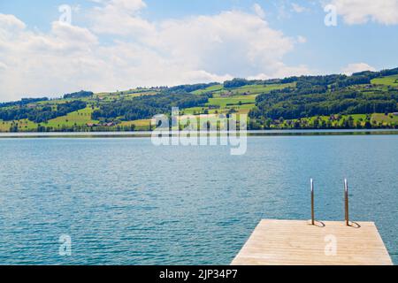 Lac Baldegg dans le canton de Lucerne, Suisse Banque D'Images