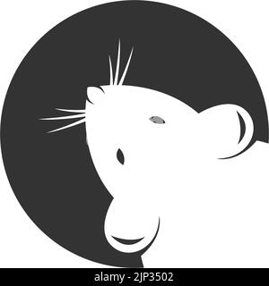 Modèle d'illustration de conception de logo d'icône de rats vecteur Illustration de Vecteur