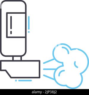 icône de ligne d'asthme, symbole de contour, illustration vectorielle, signe de concept Illustration de Vecteur