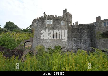 La tourelle du château d'une forteresse d'artillerie côtière dans le kent. Banque D'Images