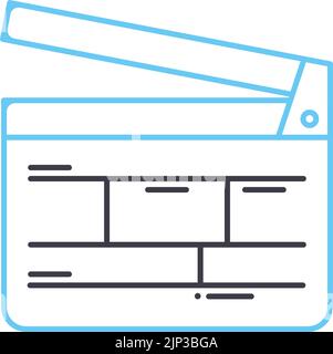 icône de ligne de la pince à action, symbole de contour, illustration vectorielle, signe de concept Illustration de Vecteur