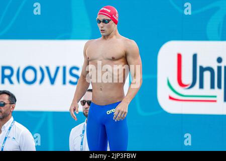 ROME, ITALIE - AOÛT 15 : Antonio Djakovic de Suisse pendant le freestyle 200m masculin à l'Aquatics européen Roma 2022 au Stadio del Nuoto sur 15 août 2022 à Rome, Italie (photo par Nikola Krstic/Orange Pictures) Banque D'Images