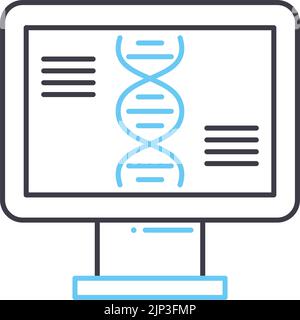 icône de ligne biomimétique, symbole de contour, illustration vectorielle, signe de concept Illustration de Vecteur