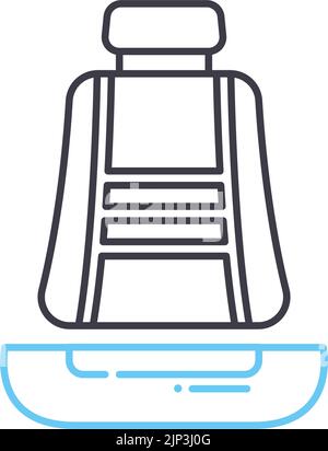 icône de ligne de plaquettes de frein, symbole de contour, illustration vectorielle, signe de concept Illustration de Vecteur