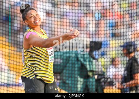 MUNCHEN, ALLEMAGNE - AOÛT 15: Shanice Craft of Germany concourant dans le Discus féminin lancer aux Championnats d'Europe Munich 2022 à l'Olympiastadion sur 15 août 2022 à Munchen, Allemagne (photo par Andy Astfalck/BSR Agency) Banque D'Images