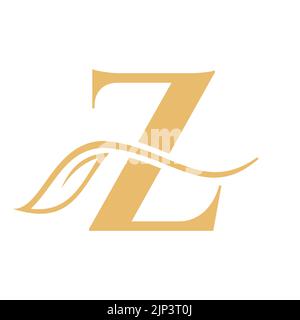 Lettre Z Beauty Flower logo avec concept créatif Beauté, salon, Spa, mode et Yoga Sign Illustration de Vecteur