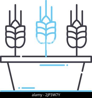 icône de ligne d'orge, symbole de contour, illustration vectorielle, signe de concept Illustration de Vecteur
